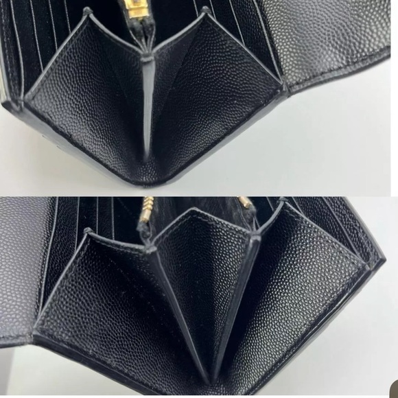 YSL Wallet YVES SAINT LAURENT Wallet Logo Christmas Star Long Wallet 💝 - Picture 12 of 12
